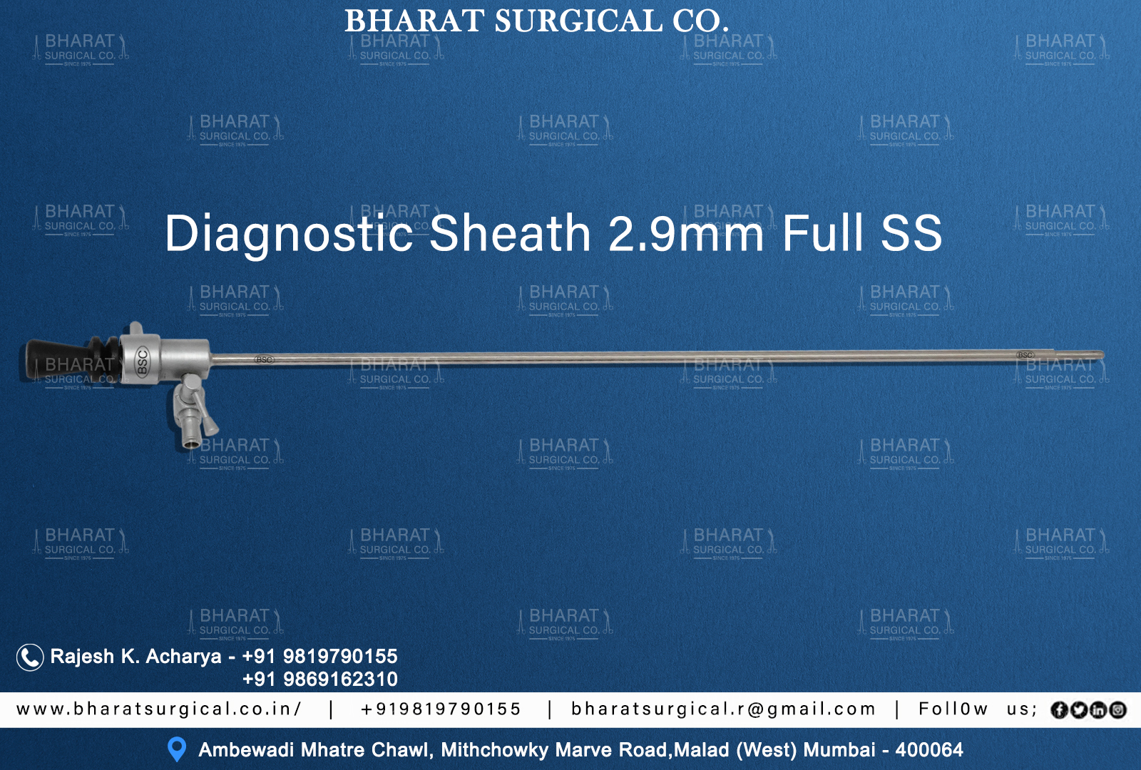 2.9mm Hysteroscopy Diagnostic Sheath 