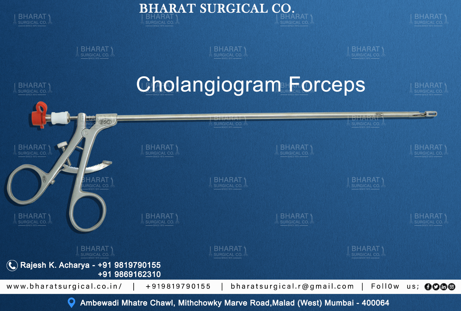 Cholangiogram Forceps Manufacturers ,Suppliers and Exporters 