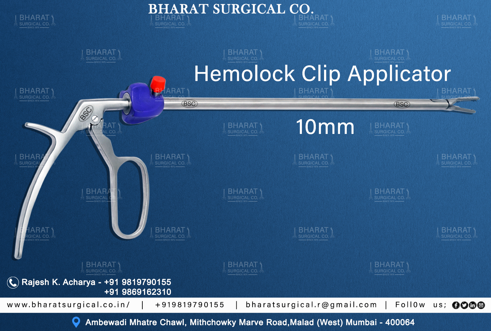 Hem-o-lock  Clip Applicator  manufacturer, supplier and exporter 