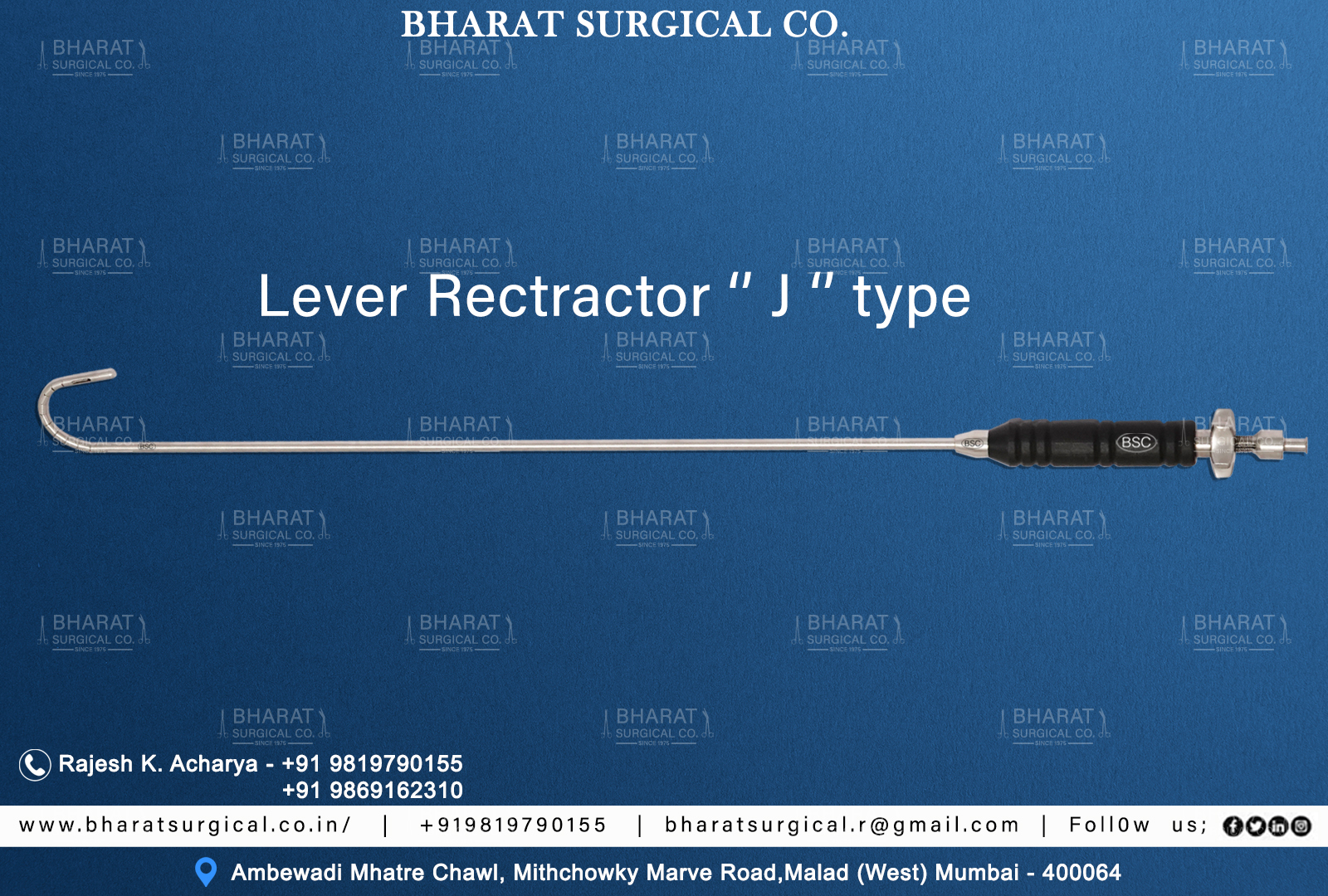 J type Liver Retractor Manufacturers suppliers and exporters 