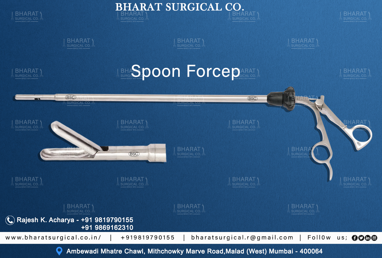 Laparoscopic Spoon Forcep  manufacturers, suppliers and exporters 