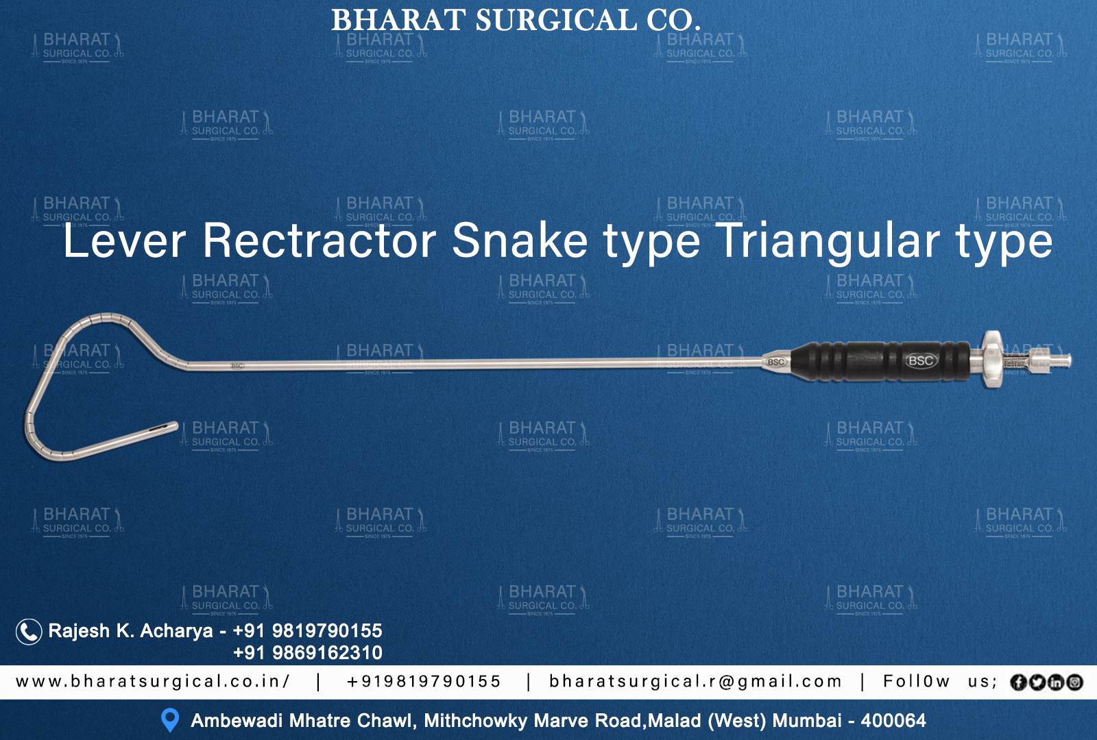 Snake Type Liver Retractor manufacturers suppliers and Exporters 
