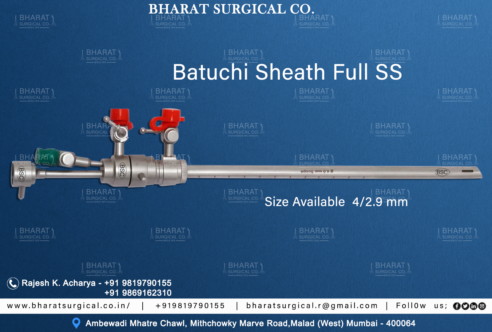 Stainless Steel Batuchi Sheath  Manufacturers, Suppliers, Importers, Dealers in Mumbai India