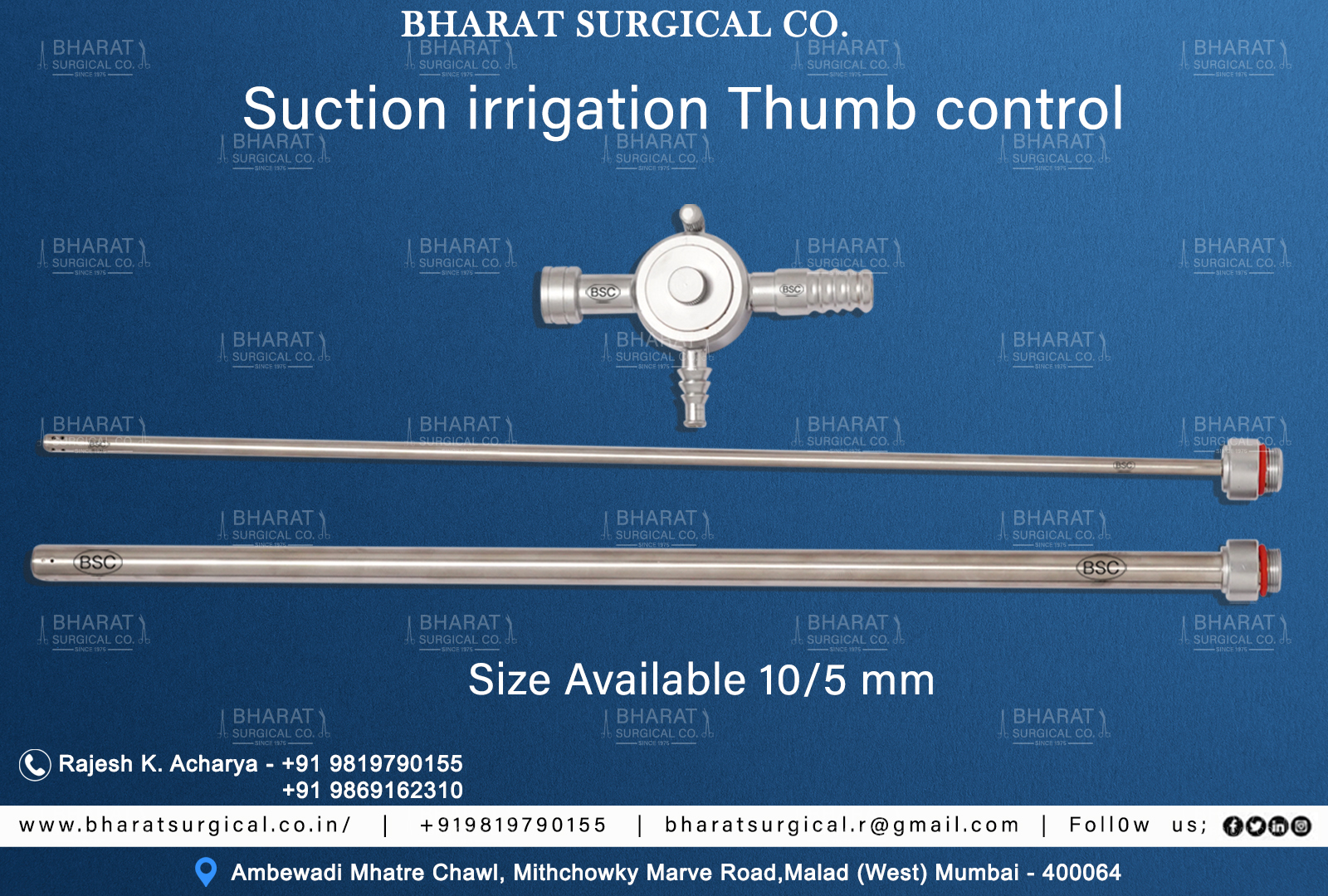 Suction Irrigation Thumb Control manufacturers, suppliers and exporters 