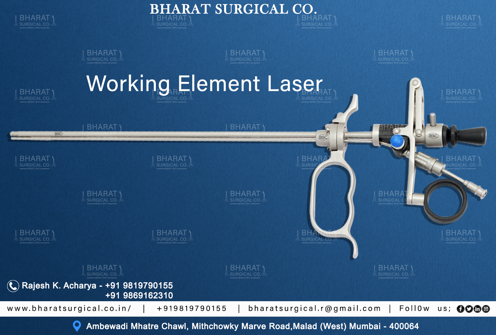 TURP Laser Working Element  Manufacturers, Suppliers, Importers, Dealers in Mumbai India