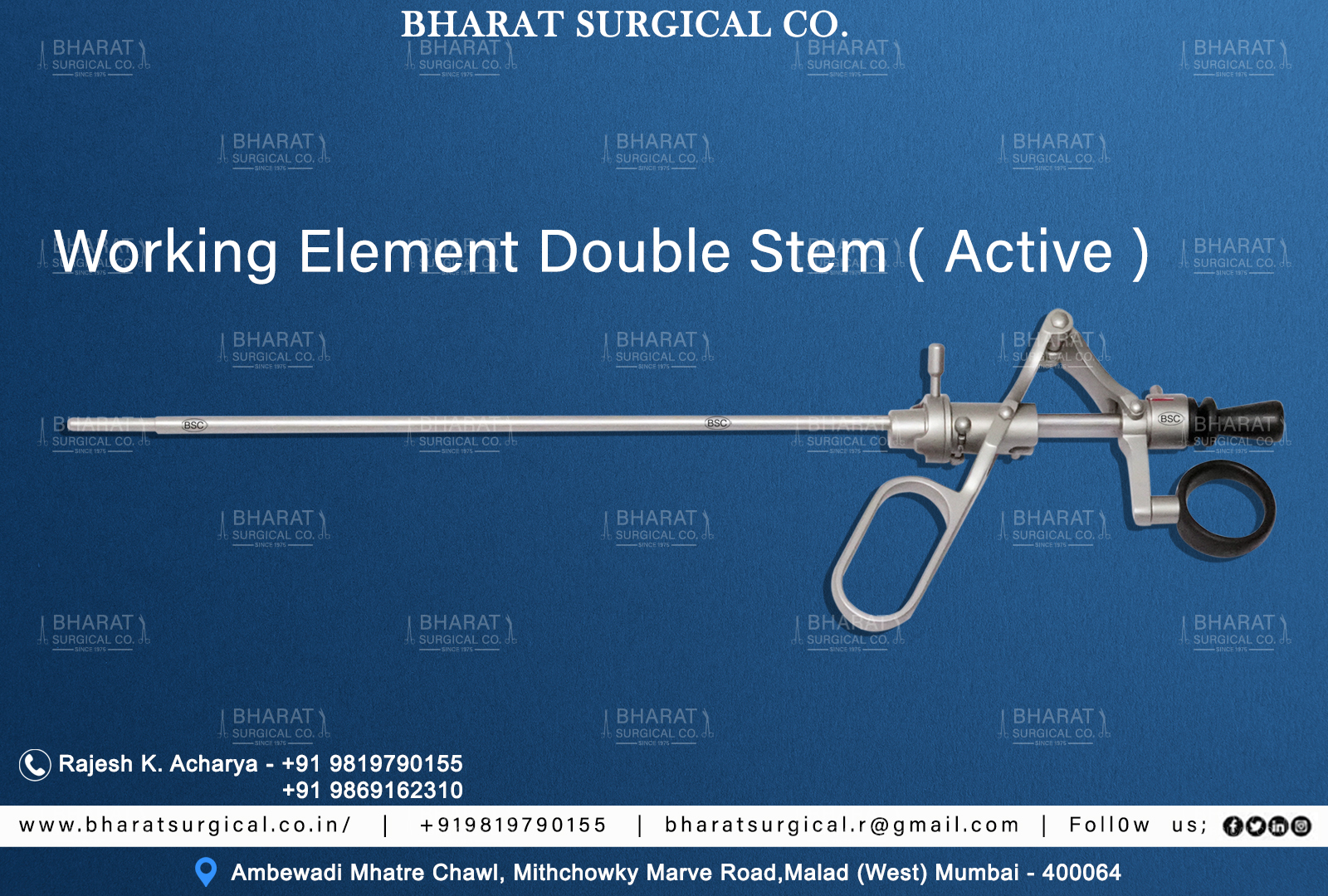 Working Element Double Stem Active  Manufacturers, Suppliers, Importers, Dealers in Mumbai India