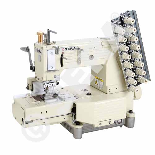 (Model: SR-4406) 6 Needle Cylinder Bed Elastic Attaching Sewing Machine