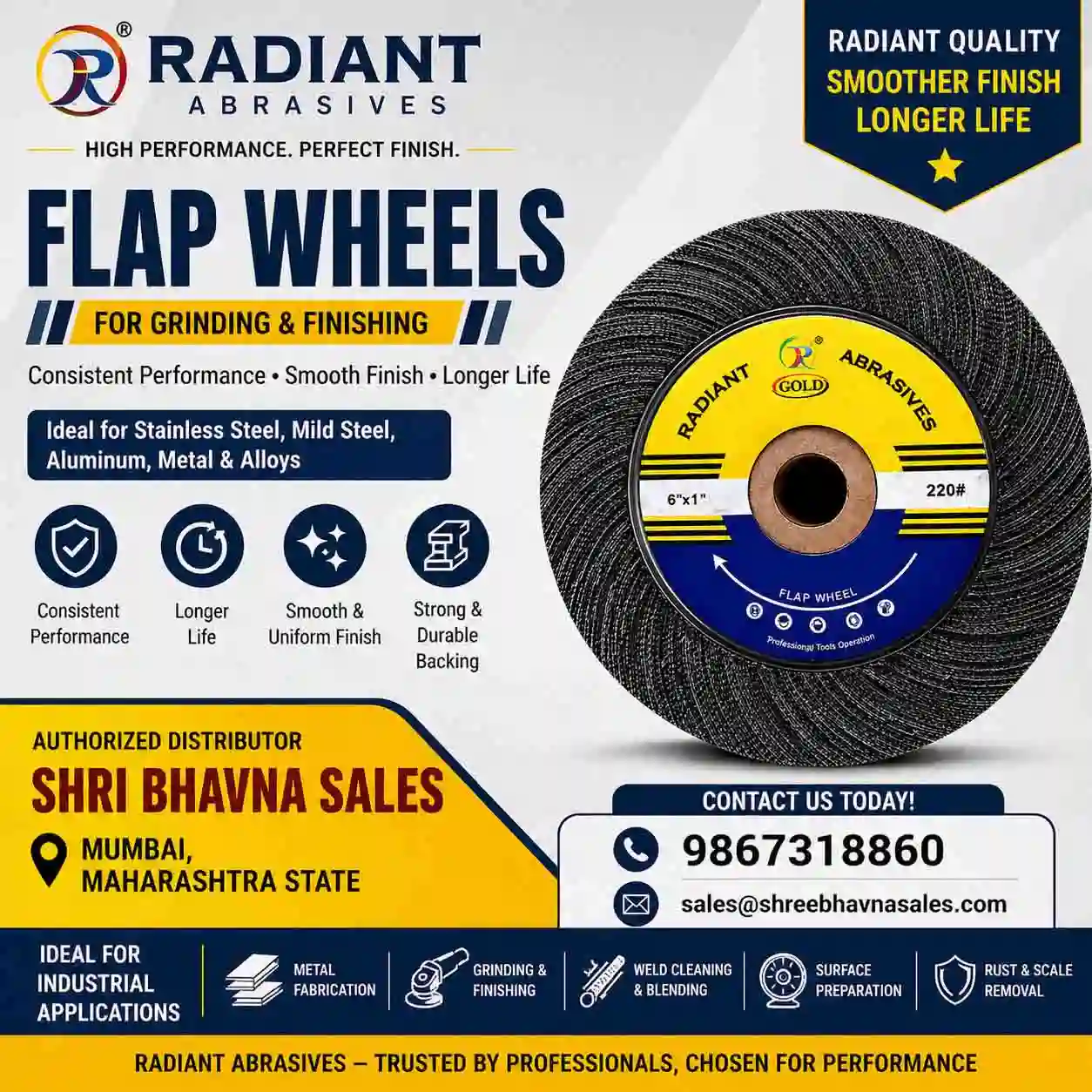 Abrasive Flap Wheels Manufacturers, Suppliers in Mumbai India