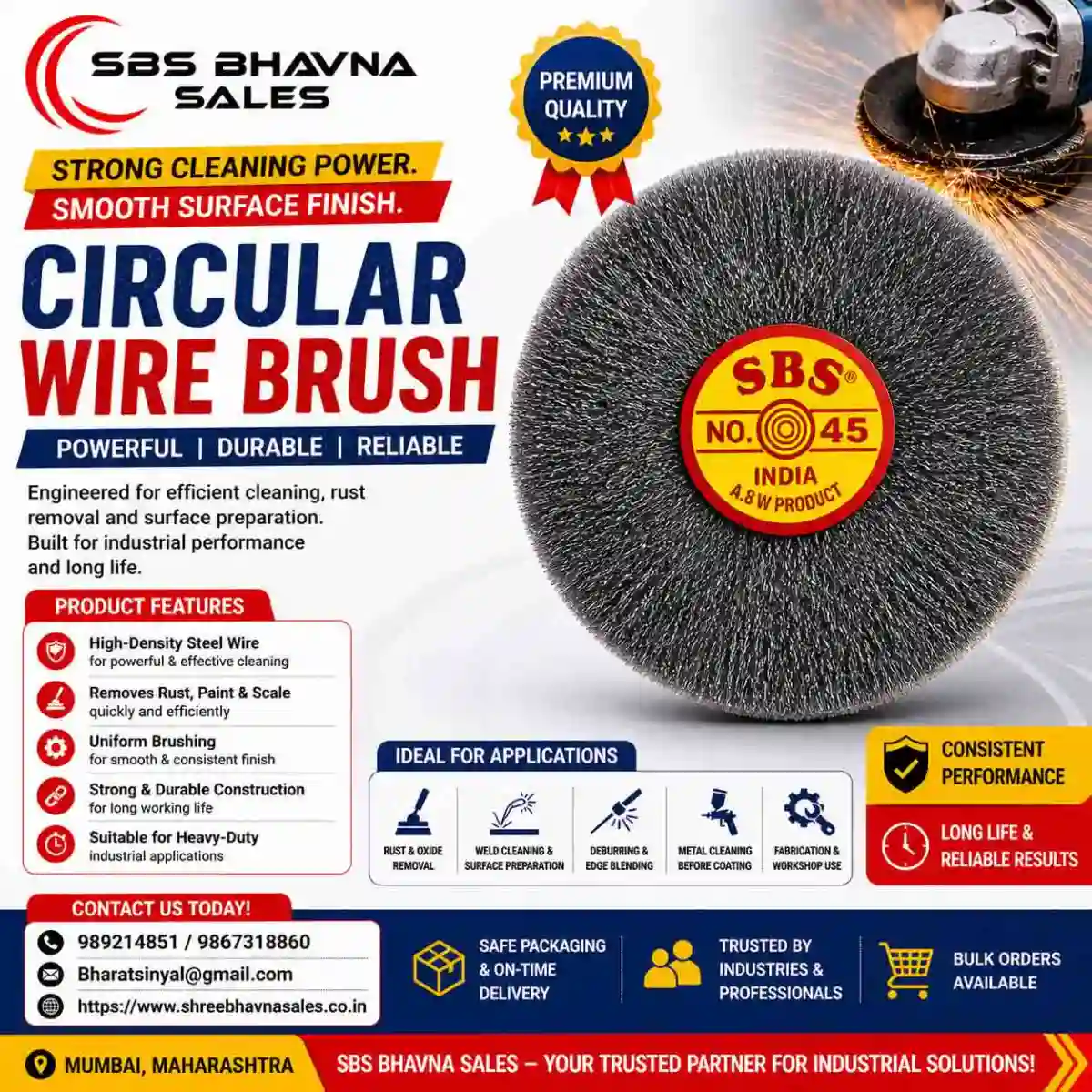 Circular Wire Brush Manufacturers, Suppliers in Mumbai India