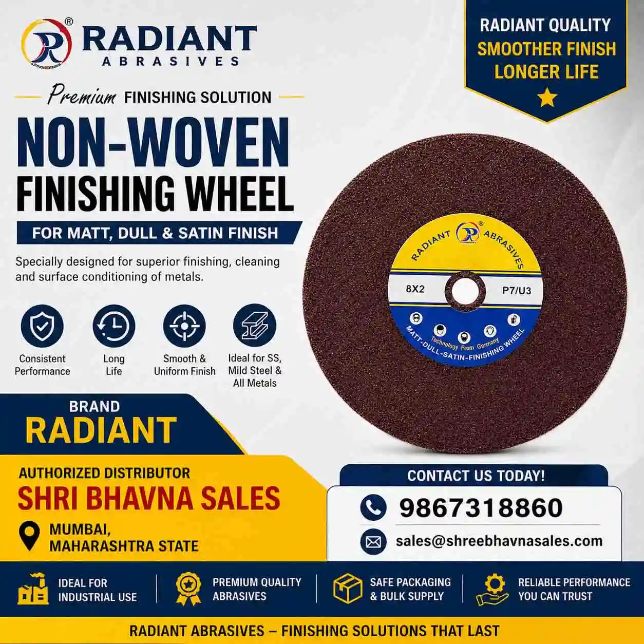 Non-Woven Finishing Wheel Manufacturers, Suppliers in Mumbai India