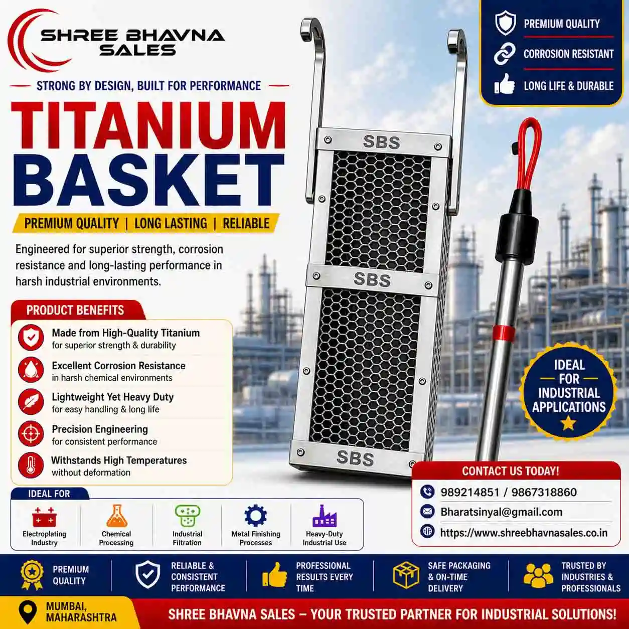 Titanium Anode Basket Manufacturers, Suppliers in Mumbai India