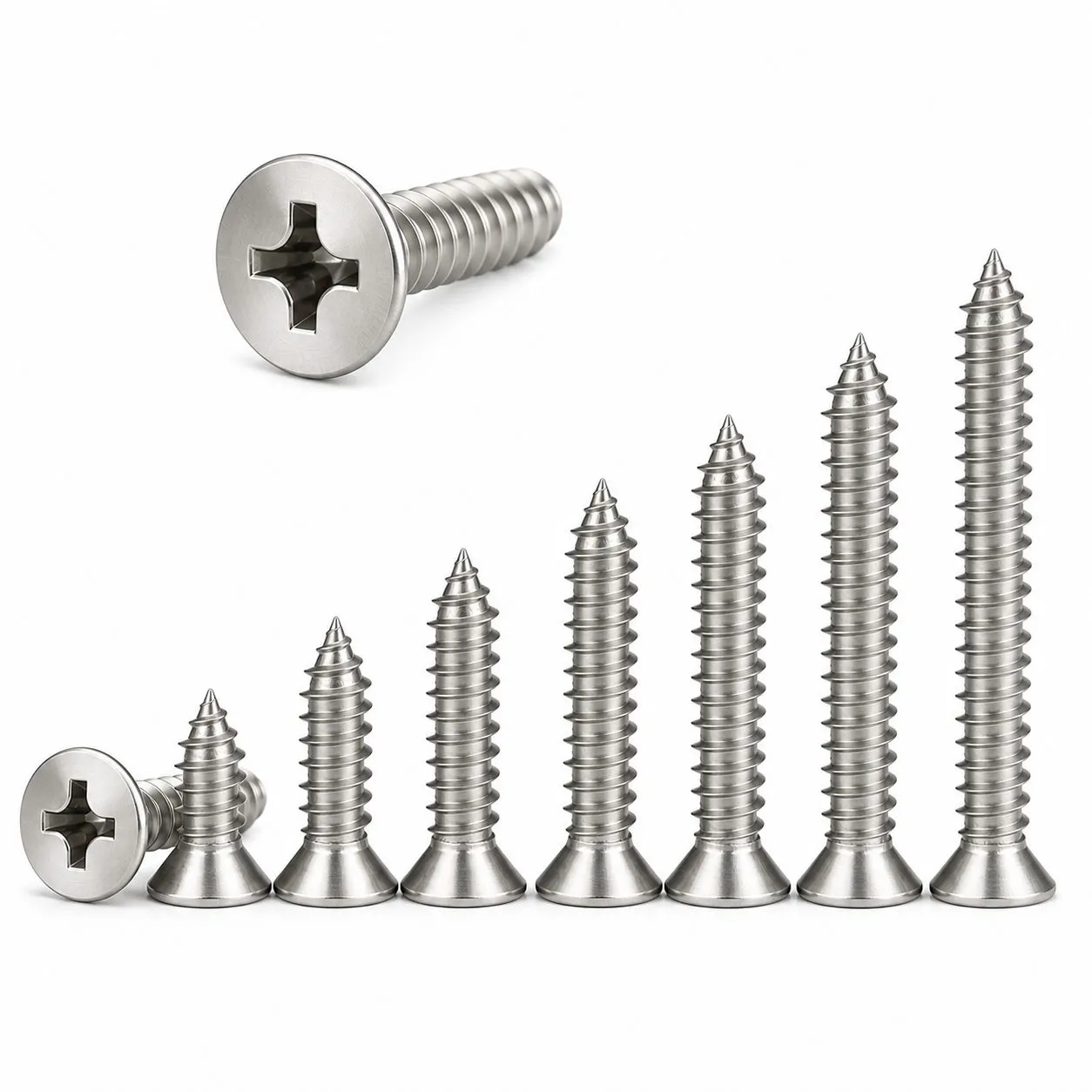 Stainless Steel CSK Phillips Self Tapping Screws Suppliers in Mumbai India