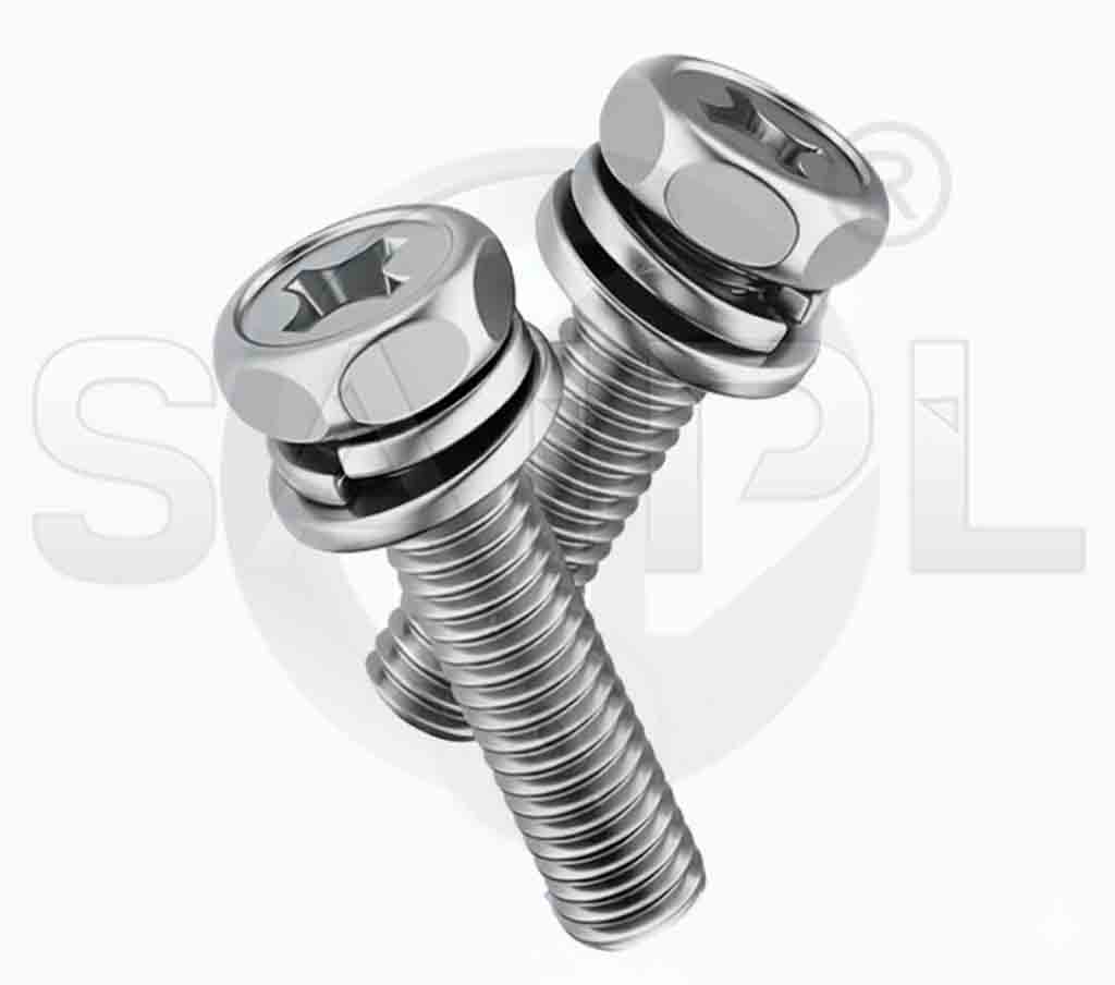 Stainless Steel Hex Phillips SEMS Screw Suppliers in Mumbai India