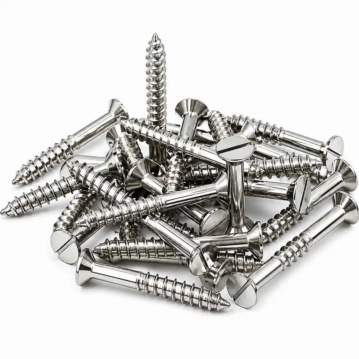 Stainless Steel Slotted Wood Screw Suppliers in Pune, Maharshtra, India