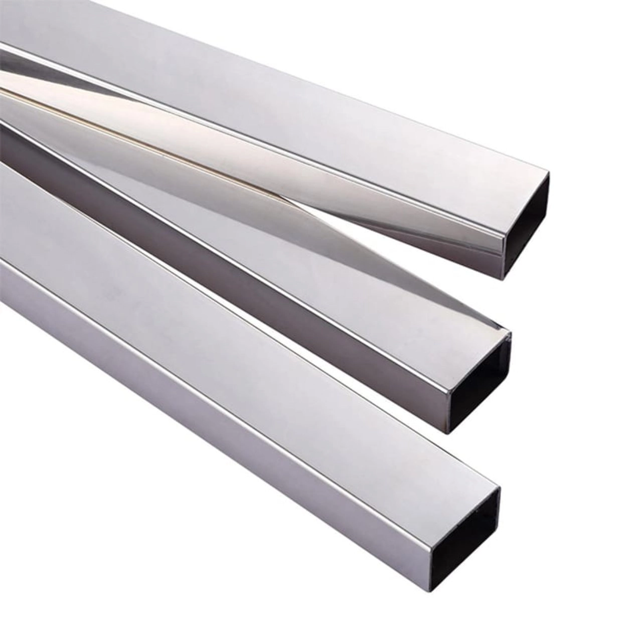 Stainless Steel Rectangle Matt Finish Pipe