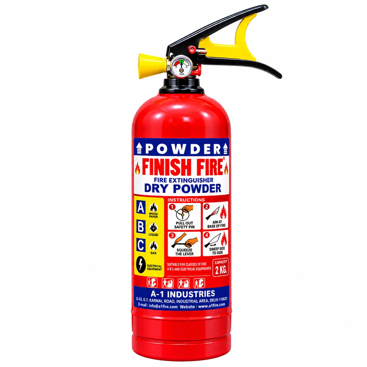 2Kg ABC Fire Extinguisher Manufacturers in Mumbai, Maharashtra, India