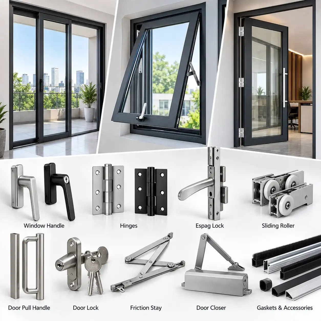 Aluminim Door And Windows Hardware  Manufacturers in Mumbai, Maharashtra, India