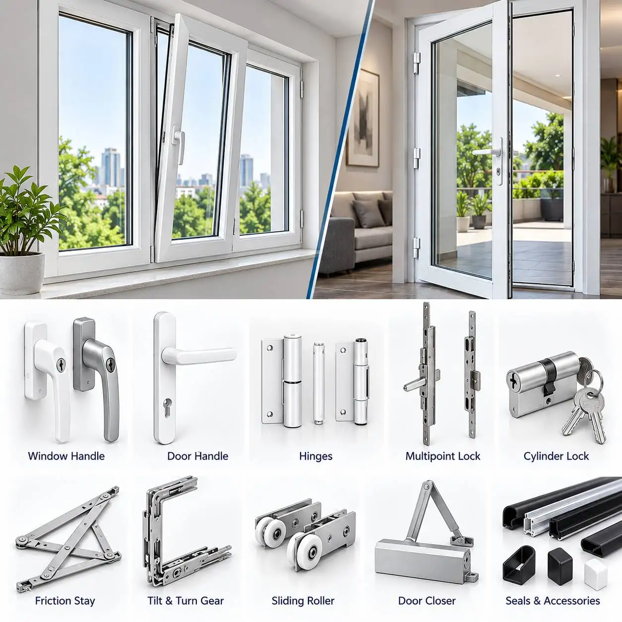 UPVC Windows And Door Hardware Manufacturers, Suppliers & Exporters in Mumbai India